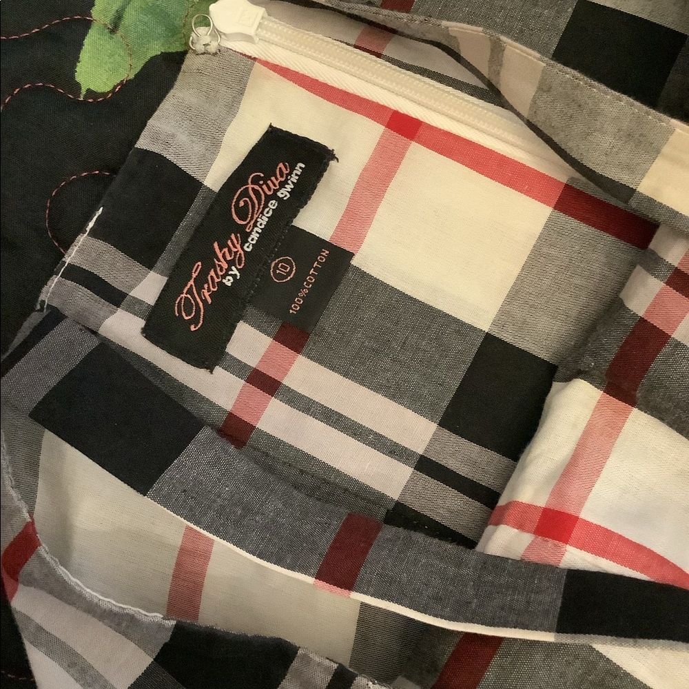 Trashy Diva white plaid Annette dress size 10 - Picture 6 of 8